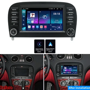7" Android 13 Stereo Radio GPS For Mercedes R230 SL350 SL500 SL600 05-12 Carplay - Picture 1 of 24