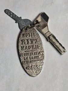 Vintage HOTEL RITZ MADRID Spain room key & fob room 402 w/ mini bar key - Picture 1 of 5