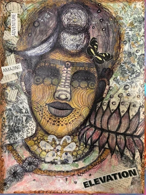 REINA SEREDA EXPRESIONISMO 15X11 Elevación Buda Bellas Artes Hogar Interior Diseño Foto 1 de 4