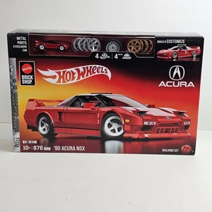 Mattel Brick Shop Hot Wheels ’90 Acura NSX Building Toy (876 Pieces) New SEALED! - Picture 1 of 9