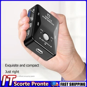 Switch KVM manuale USB HW1701 a 2 porte Switcher VGA 2 in 1 uscita 1080P Hot - Photo 1/11