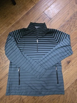 Camiseta de golf Nike Golf 1/2 cremallera para mujer XL FitDry manga larga gris y negra Foto 1 de 3