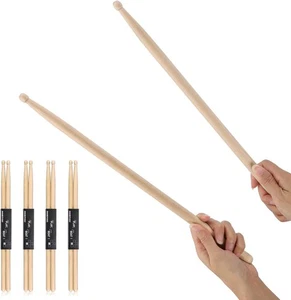 4 Pairs Sets 5A Drum Sticks Drumsticks Maple Wood Music Band Jazz Rock NEW - Picture 1 of 5