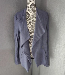 Neu Majestic Paris Neiman Marcus offene Damen-Cradigan Größe 5 blau lange Ärmel - Bild 1 von 13