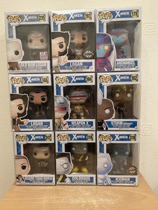 Bundle of 9 Marvel X-Men Funko Pop + Protectors - Logan Archangel Iceman Storm - Picture 1 of 10