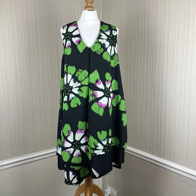 Vestido de Verano Desigual Eranthe Lagenlook En Capas Floral Sin Mangas Talla 44 UK 18 Foto 1 de 4