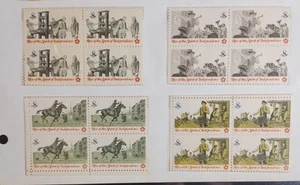 US 1476-79 8c Spirit 4 Blocks of 4 MNH VF 1973 - Picture 1 of 1