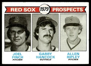 1979 Topps Red Sox Prospects - Joel Finch/Garry Hancock/Allen Ripley RC Boston - Picture 1 of 2