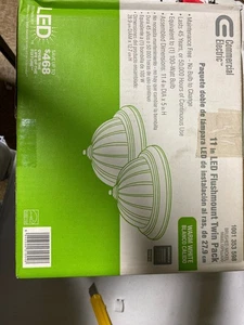Commercial Electric 11" 100W LED Flush Mount, Brushed Nickel, Frosted Shade, 2-P - Picture 1 of 1