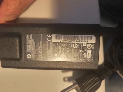 HP Laptop HSTNN-DA14 Slim AC Travel Adapter Only 677776-003 693716-001 - Image 1 of 2