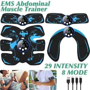 EMS Abdominal Muscle Toning ABS Stimulator AB Hip Arm Toner Fitness Belt Trainer - Picture 1 of 14