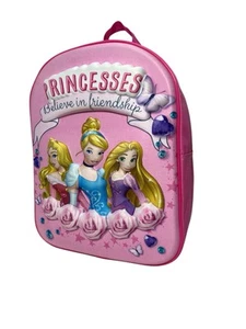 Disney Princess Princesses Friendship 3D Eva School Bag Backpack Rucksack New - Picture 1 of 7