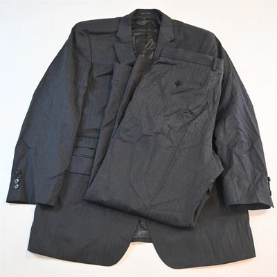 Hugo Boss 44L 36x32 Gris Rayas 100% Lana Edison1/Power Hombres Chaqueta Pantalones Traje Foto 1 de 4