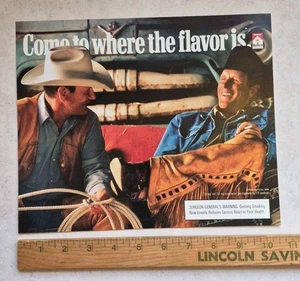 Marlboro Cigarettes Rodeo Cowboy Magazine Print Ad Vintage 1998 - Picture 1 of 2