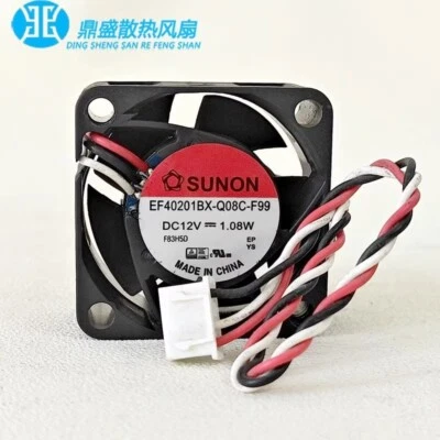 SUNON EF40201BX-Q08C-F99 4020 12V 1.08W 4CM 3-Pin Ball Cooling Fan - Image 1 of 4