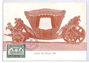 PORTUGAL FDC MAXI CARD 1952 COACH $50 Postcard {samwells-covers}YQ271 - Picture 1 of 10