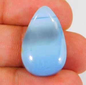 19.CT 100% NATURAL OWYHEE BLUE OPAL PEAR CABOCHON GEMSTONE 27x17x6 MM  BJ=0282 - Picture 1 of 7