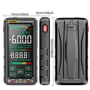 ANENG 683 6000 Zählungen Digital Multimeter Universalmessgerät NCV-Tester V5B8 - Bild 1 von 11