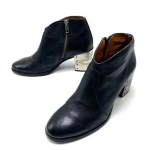 Damen-Westernstiefelette FRYE Nora Omaha 6,5B Tribal-Design schwarz Leder mit Absatz - Bild 1 von 12