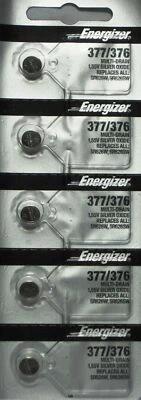 5 Energizer 377/376 Watch Battery SR626SW SR626W V377 Authorized seller - Image 1 of 2