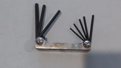 EKLAND TOOL COMPANY #91 SAE FOLD OUT HEX KEY 9 PIECE ALLEN WRENCH SET - Image 1 of 4