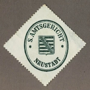 Siegelmarke Sachsen: S. AMTSGERICHT NEUSTADT (Erzgebirge) - Picture 1 of 1