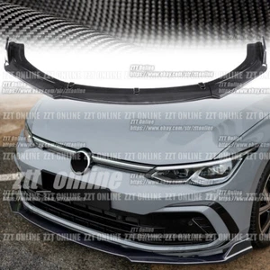 Carbon Fiber Style Front Splitter Lip Spoiler For Golf MK8 2020 - Picture 1 of 4