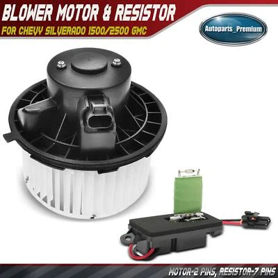 Kit de motor y resistencia soplador calentador HVAC delantero para Chevy Silverado 1500/2500 GMC Foto 1 de 4
