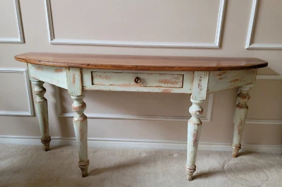 Mesa consola de pasillo de entrada DREXEL Studio Distressed Country Shabby Chic de colección Foto 1 de 4