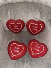 Rare collectible Flora margarine red love heart plate dishes