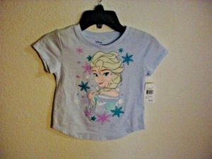 Girls Disney Frozen Elsa Blue  T-Shirt Size 5 New with Tags $20.00 Retail  - Picture 1 of 3