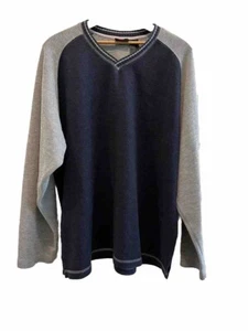 Vintage Plugg Herren XL Pullover Strickpullover, blau & grau - Bild 1 von 6