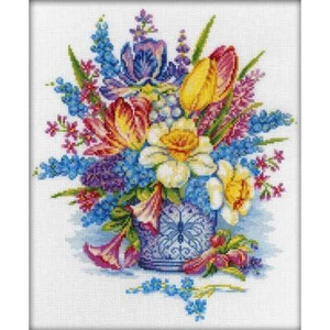 RTO Kreuzstich Set "Frühlingsphantasie" M275, Zählmuster, 28x34 cm - Bild 1 von 1