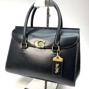 COACH CP119 Bloom Carryall Shoulder Bag Hand Bag Black Outlet - Picture 1 of 6