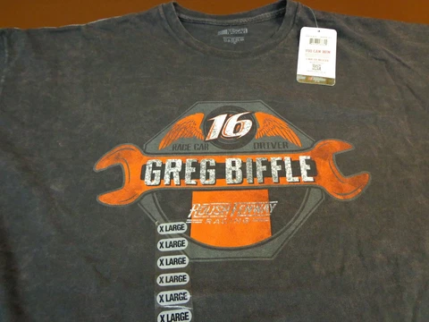Greg Biffle  #16 Roush Fenway Racing  Nascar Race Car Driver T-Shirt  XL New  Y8 Cover
