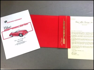 1981 Classic Speedster Porsche 356 Vintage Car Sales Brochure Catalog Foto 1 de 4