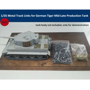 Eslabones de pista de metal 1/35 para tanque de producción de tigre alemán de mediados a tardío con pasador de metal - Imagen 1 de 2