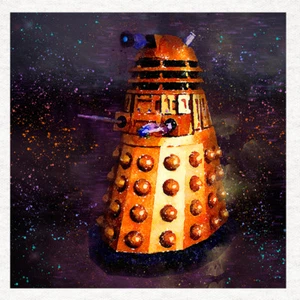 Fantasia -Dalek oro- Pannelli artigianali in tessuto 100% cotone o poliestere - Foto 1 di 1