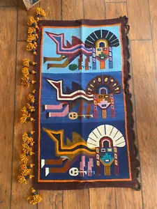 Jose Cotacachi ecuador hand woven rug tassel badges  - Picture 1 of 11