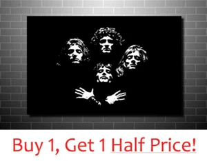 QUEEN CANVAS WALL ART : *Ready To Hang* POP ART BOX CANVAS POSTER PRINT - Picture 1 of 21