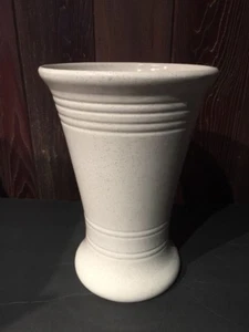 BAUER California Art Pottery 11 1/2” Tall Florist Speckled White Vase EUC - Picture 1 of 6