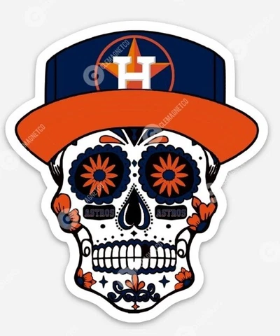 Houston Astros Sugar Skull MAGNET - MLB World Series Champs Premium Vinyl Cover