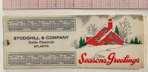 Celluloid Cover Blotter Book Christmas Stodghill & Co. Atlanta GA 1949 Calendar  - Picture 1 of 5