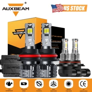 For 2003-05 Dodge Ram 1500 2500 3500 AUXBEAM Canbus 6500K LED Headlight Fog Bulb - Picture 1 of 12
