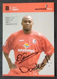 6358 Ellery Cairo SC Friburgo 2003/04 tarjeta de autógrafo original firmada - Imagen 1 de 2