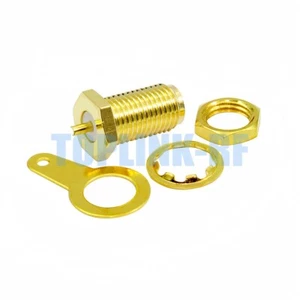 10x SMA Panel Mount Female Jack With Bulkhead Nut And Solder Cup RF Connector - Zdjęcie 1 z 5