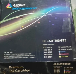 PGI250XL CLI251XL Ink Cartridge for Canon PIXMA MG5422 MG5522 MG5420 MX922 MX722 - Picture 1 of 2