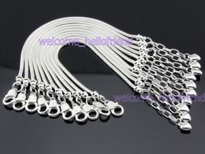 10pcs Silver /P Lobster Clasp Snake Chain Charm Bracelets Fit European Beads P13