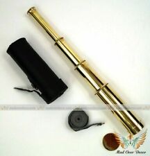 Brass Captain's Telescope w Cover Glass Optics High Magnification Gifting Item