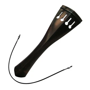 Double Bass Ebony Tailpiece 1/4 Size Upright Bass 4 String Hole + Endline Gut - Picture 1 of 4